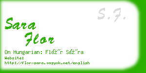 sara flor business card